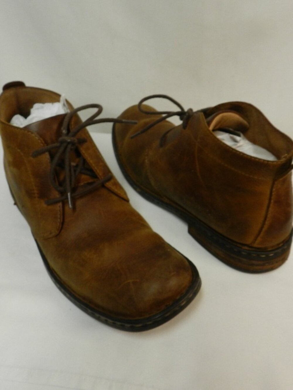 Born Harrison Men Leather ankle Boots Lace Up Chukka Casual brown Size Sz 11.5